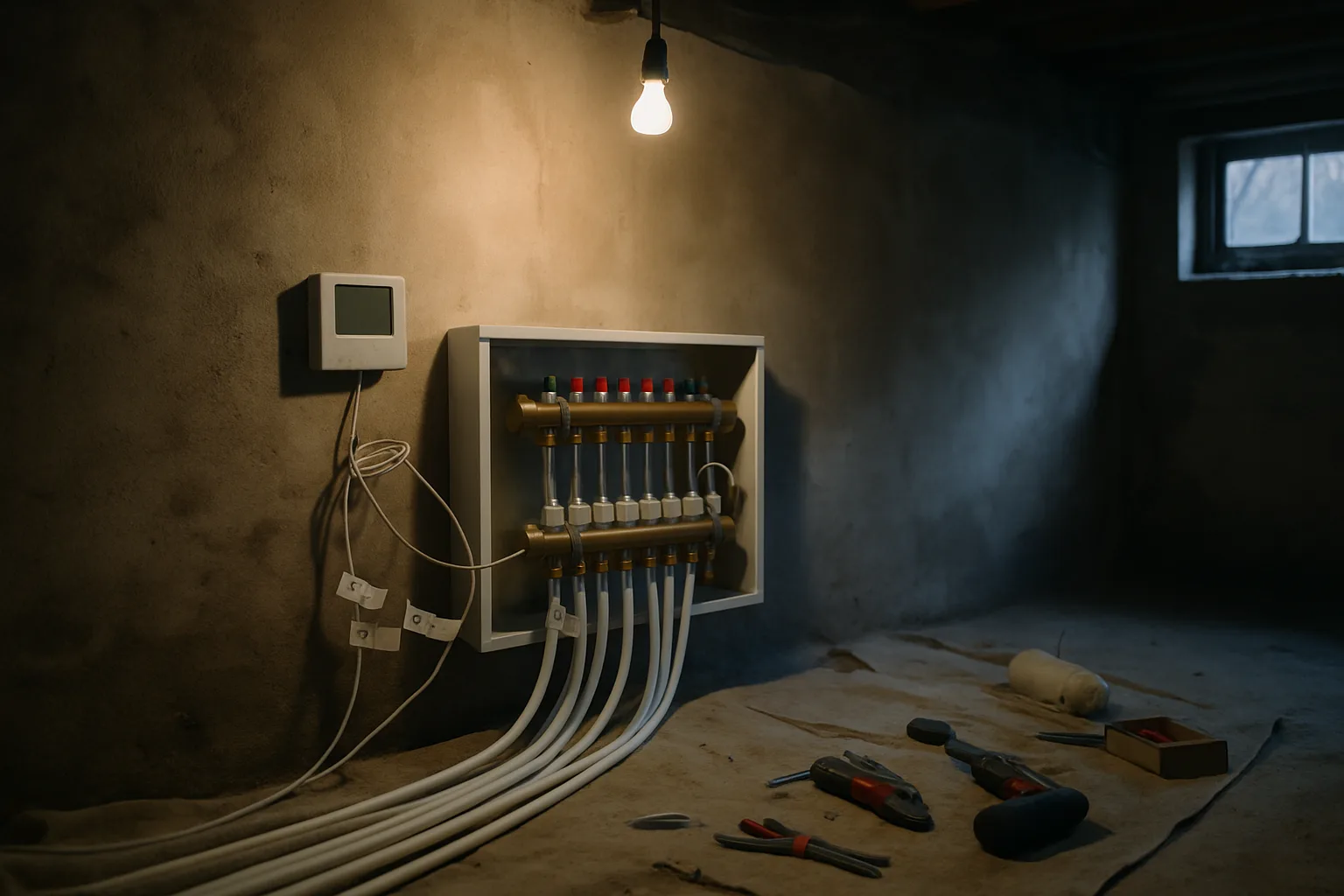 Manifold with flow meters set